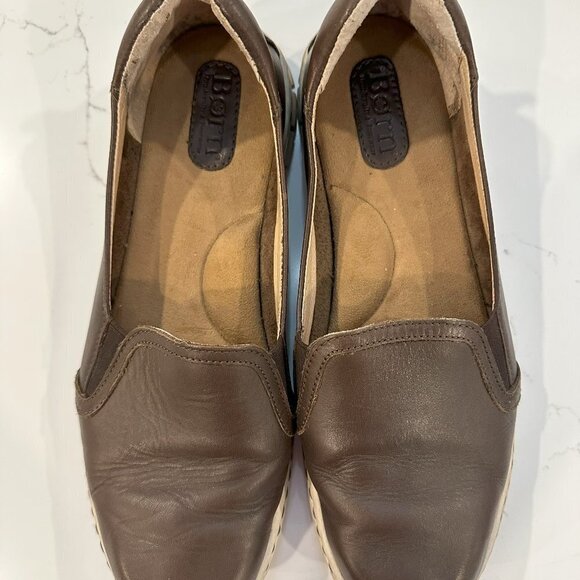Born Leather  Slip On Brown Shoes 9 - Picture 9 of 9